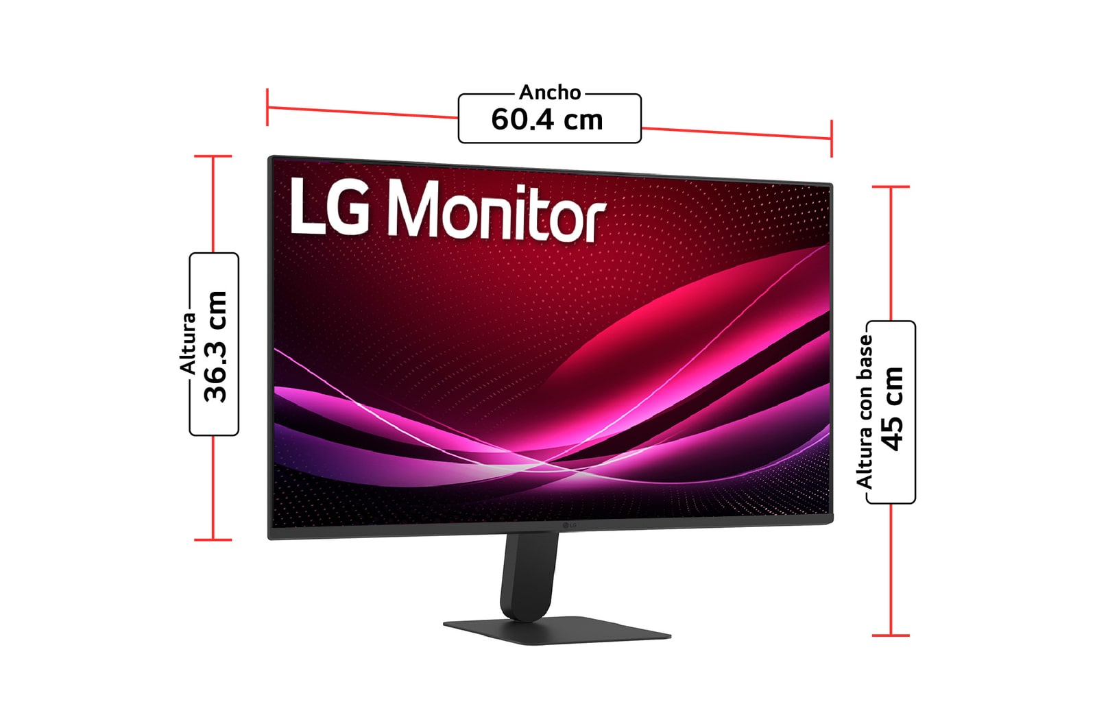 Entradas Vista frontalMonitor LG 27U411A Full HD